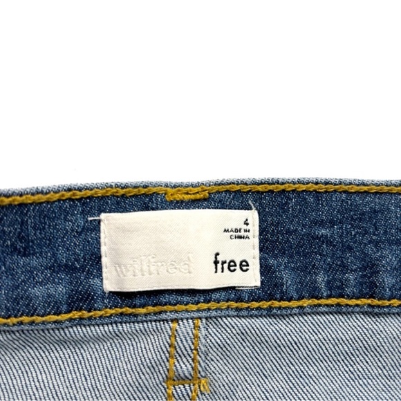 Wilfred Free | NWT Tanit Denim Cut Off Skirt Size 4 Medium Wash Aritzia - Picture 7 of 8